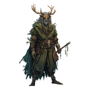 Elderly Deer-Humanoid Elder Vinyl Car Decal Sticker – Waterproof & UV-Resistant 