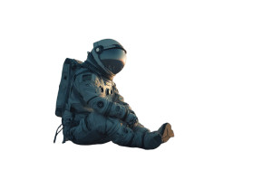 Lonely Astronaut V3 Vinyl Car Decal Sticker – Waterproof & UV-Resistant 