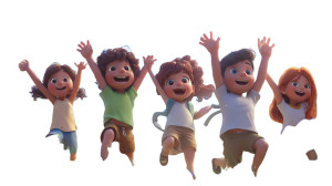 Joyful Kids Jumping V2 Vinyl Car Decal Sticker – Waterproof & UV-Resistant 