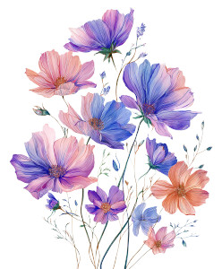 Watercolor Wildflowers Vinyl Car Decal Sticker – Waterproof & UV-Resistant Watercolor Wildflowers Vinyl Car Decal Sticker – Waterproof & UV-Resistant