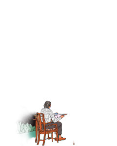 Artist And Volcano Vinyl Car Decal Sticker – Waterproof & UV-Resistant 