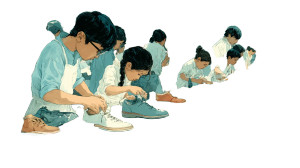 Asian Child Labor Vinyl Car Decal Sticker – Waterproof & UV-Resistant 