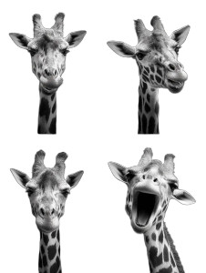 Giraffe Emotions Vinyl Car Decal Sticker – Waterproof & UV-Resistant 