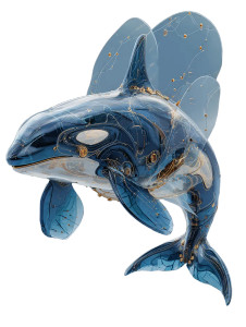Futuristic Orca Rendering Vinyl Car Decal Sticker – Waterproof & UV-Resistant Futuristic Orca Rendering Vinyl Car Decal Sticker – Waterproof & UV-Resistant