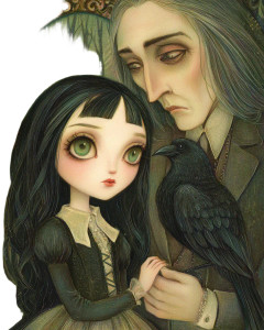 Magical Girl And Crow Vinyl Car Decal Sticker – Waterproof & UV-Resistant 