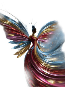 Fractal Fairy Vinyl Car Decal Sticker – Waterproof & UV-Resistant 