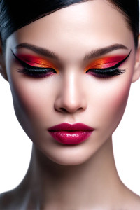 Dramatic Makeup Portrait V2 Vinyl Car Decal Sticker – Waterproof & UV-Resistant 