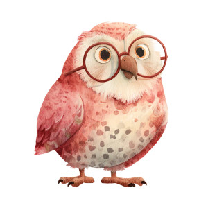 Wise Pink Owl Vinyl Car Decal Sticker – Waterproof & UV-Resistant 