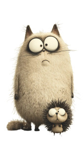 Depressed Fluffy Cat V2 Vinyl Car Decal Sticker – Waterproof & UV-Resistant 