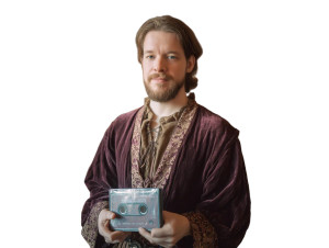 Medieval Man With Cassette Vinyl Car Decal Sticker – Waterproof & UV-Resistant 