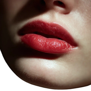 Elegant Lipstick Close-Up Vinyl Car Decal Sticker – Waterproof & UV-Resistant 