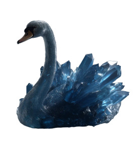 Crystal Swan Vinyl Car Decal Sticker – Waterproof & UV-Resistant 