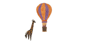 Giraffe In Balloon Vinyl Car Decal Sticker – Waterproof & UV-Resistant 