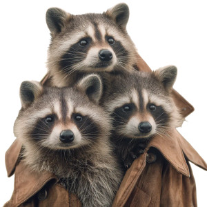 Raccoons In Trenchcoat Vinyl Car Decal Sticker – Waterproof & UV-Resistant 