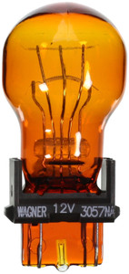 Wagner Lighting Turn Signal Light Bulb 3057NA Standard Series; OE Replacement; 3057; Natural Amber; Single