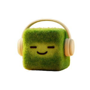 Marimo Moss Cube Vinyl Car Decal Sticker – Waterproof & UV-Resistant 
