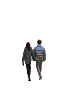 Winter Adventure Couple Vinyl Car Decal Sticker – Waterproof & UV-Resistant 