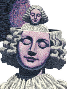 Surreal Birth Portrait Vinyl Car Decal Sticker – Waterproof & UV-Resistant 