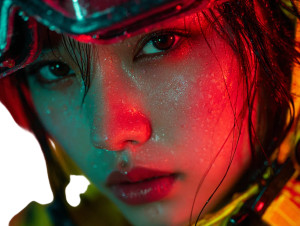 Cyberpunk Japanese Woman V3 Vinyl Car Decal Sticker – Waterproof & UV-Resistant 