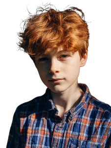 Auburn-Haired Boy Vinyl Car Decal Sticker – Waterproof & UV-Resistant Auburn-Haired Boy Vinyl Car Decal Sticker – Waterproof & UV-Resistant