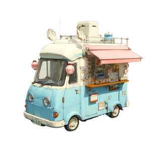 Japanese Food Truck V2 Vinyl Car Decal Sticker – Waterproof & UV-Resistant 