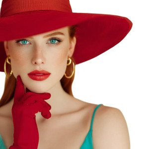 Elegant Red Fashion V2 Vinyl Car Decal Sticker – Waterproof & UV-Resistant 