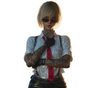 Stylish Tattooed Woman V2 Vinyl Car Decal Sticker – Waterproof & UV-Resistant 