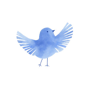 Blue Paper Bird Vinyl Car Decal Sticker – Waterproof & UV-Resistant 