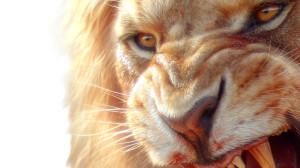 Ferocious Lion V2 Vinyl Car Decal Sticker – Waterproof & UV-Resistant 