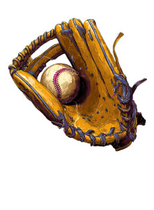 Baseball Glove Art Vinyl Car Decal Sticker – Waterproof & UV-Resistant 
