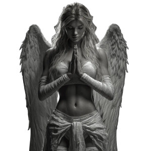 Praying Angel V12 Vinyl Car Decal Sticker – Waterproof & UV-Resistant Praying Angel V12 Vinyl Car Decal Sticker – Waterproof & UV-Resistant