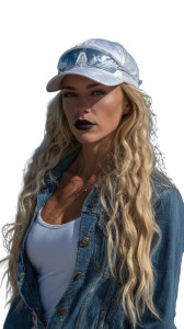 Stylish Blonde Woman V10 Vinyl Car Decal Sticker – Waterproof & UV-Resistant 