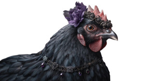 Steampunk Hen Vinyl Car Decal Sticker – Waterproof & UV-Resistant 