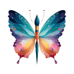 Fantasy Makeup Butterfly Vinyl Car Decal Sticker – Waterproof & UV-Resistant 