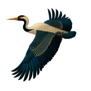 Graceful Heron Dreamscape Vinyl Car Decal Sticker – Waterproof & UV-Resistant 