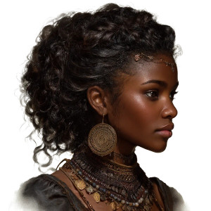 Dark-Skinned Woman Vinyl Car Decal Sticker – Waterproof & UV-Resistant 