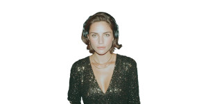 Female Dj Performing V4 Vinyl Car Decal Sticker – Waterproof & UV-Resistant 