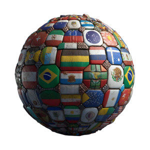 Flag Soccer Ball Vinyl Car Decal Sticker – Waterproof & UV-Resistant 
