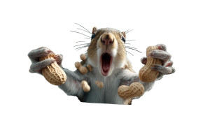 Happy Squirrel Ride Vinyl Car Decal Sticker – Waterproof & UV-Resistant 