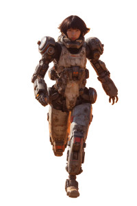 Mecha Warrior Run Vinyl Car Decal Sticker – Waterproof & UV-Resistant 