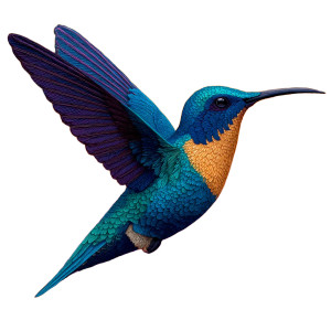 Colorful Hummingbird Flight V3 Vinyl Car Decal Sticker – Waterproof & UV-Resistant 