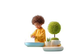 Child Washing Dishes Vinyl Car Decal Sticker – Waterproof & UV-Resistant 