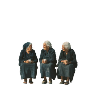 Greek Ladies Chatting Vinyl Car Decal Sticker – Waterproof & UV-Resistant 