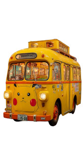 Pikachu Bus Vinyl Car Decal Sticker – Waterproof & UV-Resistant 