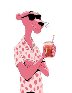 Pink Panther Cartoon Vinyl Car Decal Sticker – Waterproof & UV-Resistant 