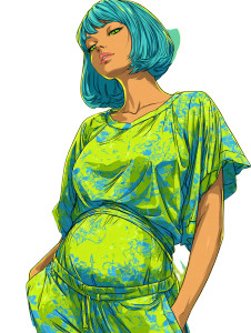 Pregnant Green-Eyed Beauty Vinyl Car Decal Sticker – Waterproof & UV-Resistant  Pregnant Green-Eyed Beauty Vinyl Car Decal Sticker – Waterproof & UV-Resistant