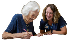 Elderly Woman Coloring Vinyl Car Decal Sticker – Waterproof & UV-Resistant 