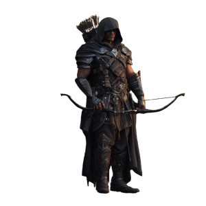 Fantasy Archer Guard Vinyl Car Decal Sticker – Waterproof & UV-Resistant 