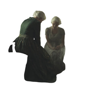 Elderly Woman'S Reflection Vinyl Car Decal Sticker – Waterproof & UV-Resistant 