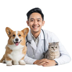 Veterinarian With Pets Vinyl Car Decal Sticker – Waterproof & UV-Resistant Veterinarian With Pets Vinyl Car Decal Sticker – Waterproof & UV-Resistant